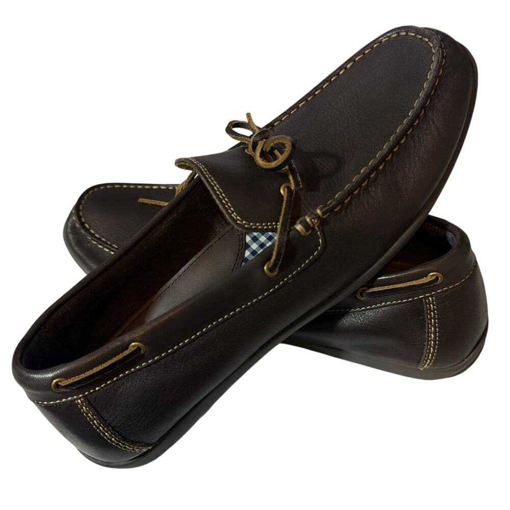 Crown & Ivy Size 11M Brown Leather Moccasins - Picture 2 of 9